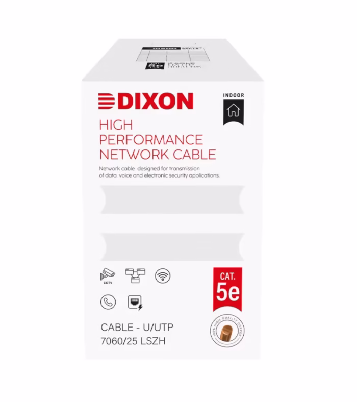 Dixon  Cable UTP Cate de mts Chaqueta LSZH   Gris