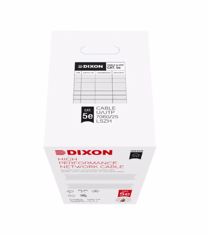 Dixon  Cable UTP Cate de mts Chaqueta LSZH   Gris