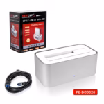 Adaptador para Discos SSD y HDD de 2.5" y 3.5" Pulgadas SATA III con Soporte hasta 8TB Netcom PE-DC0026 Docking Station para Disco Duro Estación de Acoplamiento para Discos HDD y SSD Netcom