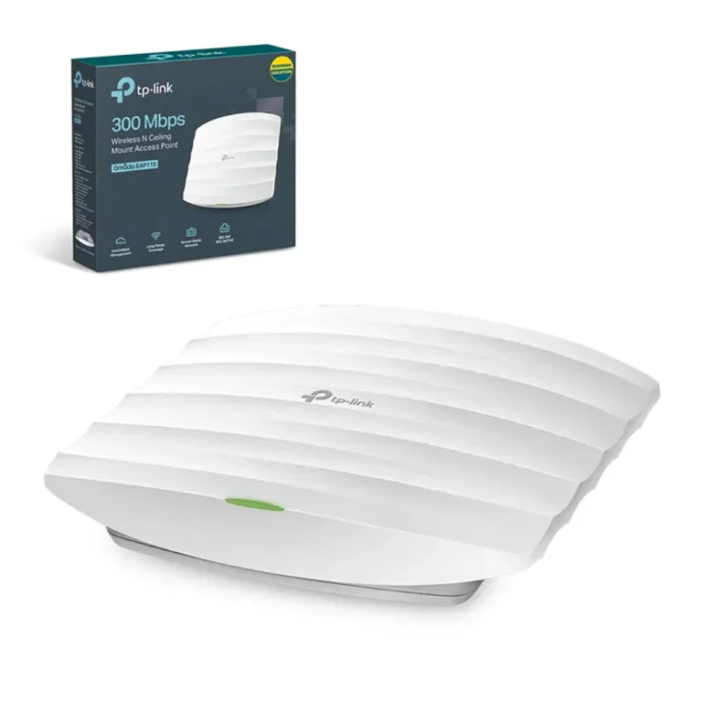 EAP115 Access Point de 300Mbps TP-Link - para Montaje en Techo con PoE EAP115 | Access Point para Montaje en Techo PoE | TP-Link, Punto de Acceso Inalámbrico N a 300Mbps con Montaje de Techo, Access Point para Hoteles con Soporte PoE 802.3af
