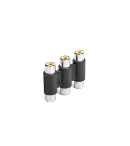 Adaptador Unión RCA de Audio y Video x 3 Conectores hembras ZZ-A-0544-3J
