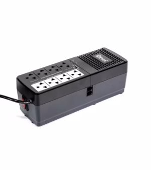 Estabilizador de Voltaje PlusShield  UN de  Tomas  Reguladas con AVR y  Surge Protector VA W GP AV Protección para tu Laptop o PC