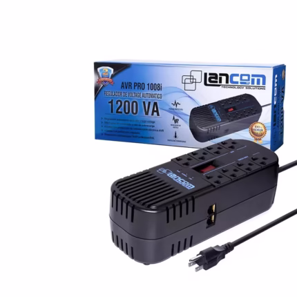 Estabilizador de Corriente AVR PRO i Lancom de  Tomas Regulador de Voltaje Automático AVR PRO i Estabilizador Electrónico de VA con  Tomas eléctricasEstabilizador para Computadora  de VA  W