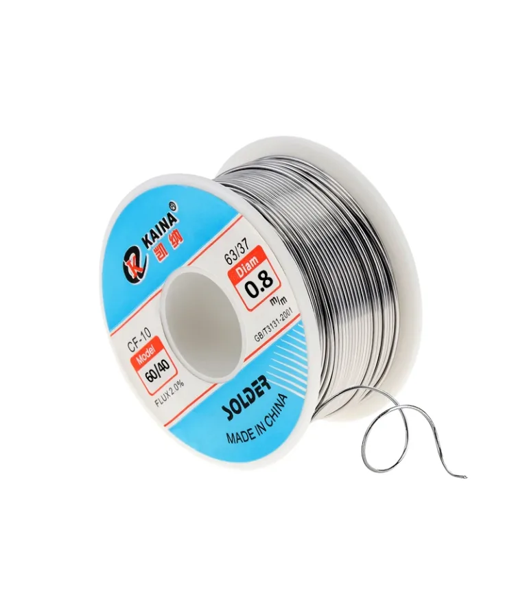 Estaño para Soldar KAINA CF-10 de 0.8mm con flux al 2% 60/40 Rollo de Estaño de 0.8mm para Soldadura de placas - Kaina CF-10