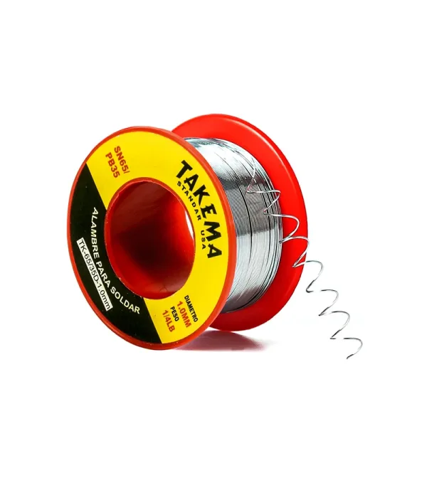 Estaño para Soldar TAKEMA TK-65-35D de 1.0mm con flux 60/40