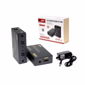 Extender HDMI POC Activo de 30MT por Cable UTP RJ45 Cat5e Cat6 Cat6A Netcom PE-EX0030
