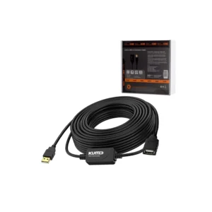 Extensión USB de 15mt Amplificado Kumo STA-KU2AE15 Extensión USB 2.0 de 15mt con Booster Amplificador KUMO STA-KU2AE15, Cable USB Extensión de 15M Amplificado USB 2.0 - Kumo STA-KU2AE15, Extensión USB de 15M Activo