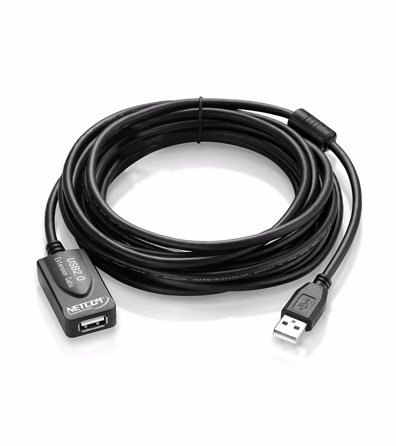 Cable Extensión USB  de  Metros con Booster Amplificador Netcom PE UA