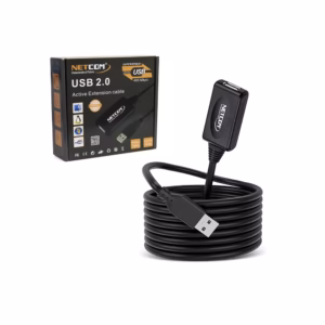 Extensión USB de 10MT con Booster Netcom PE-UA0310 Cable Extensión USB 2.0 de 10 Metros con Booster Amplificador Netcom PE-UA0310, Extensión USB de 10M Amplificado