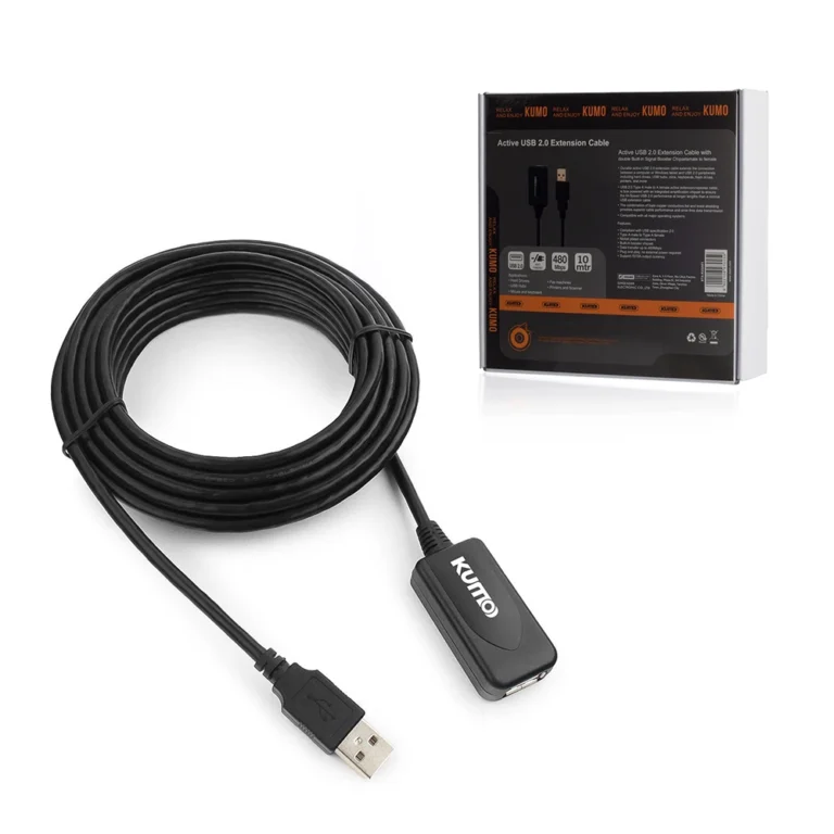 Extensión USB de 10mt Amplificado Kumo STA-KU2AE10 Extensión USB 2.0 de 10mt con Booster Amplificador KUMO STA-KU2AE10