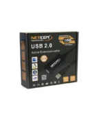 Cable Extensión USB 2.0 de 12 Metros con Booster Amplificador Netcom PE-UA0312 Extensión USB de 12M Amplificado