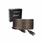 Extensión USB de 15M con Booster Dtech DT-5038 Cable Extensión USB 2.0 de 15 Metros con Booster Amplificador Dtech GP-DT5038, Cable De Extensión USB 2 15M Macho-Hembra 480Mbps 28/24 AWG USB 2.0/1.1 , Cable De Extensión Para Cámara Ratón Teclado