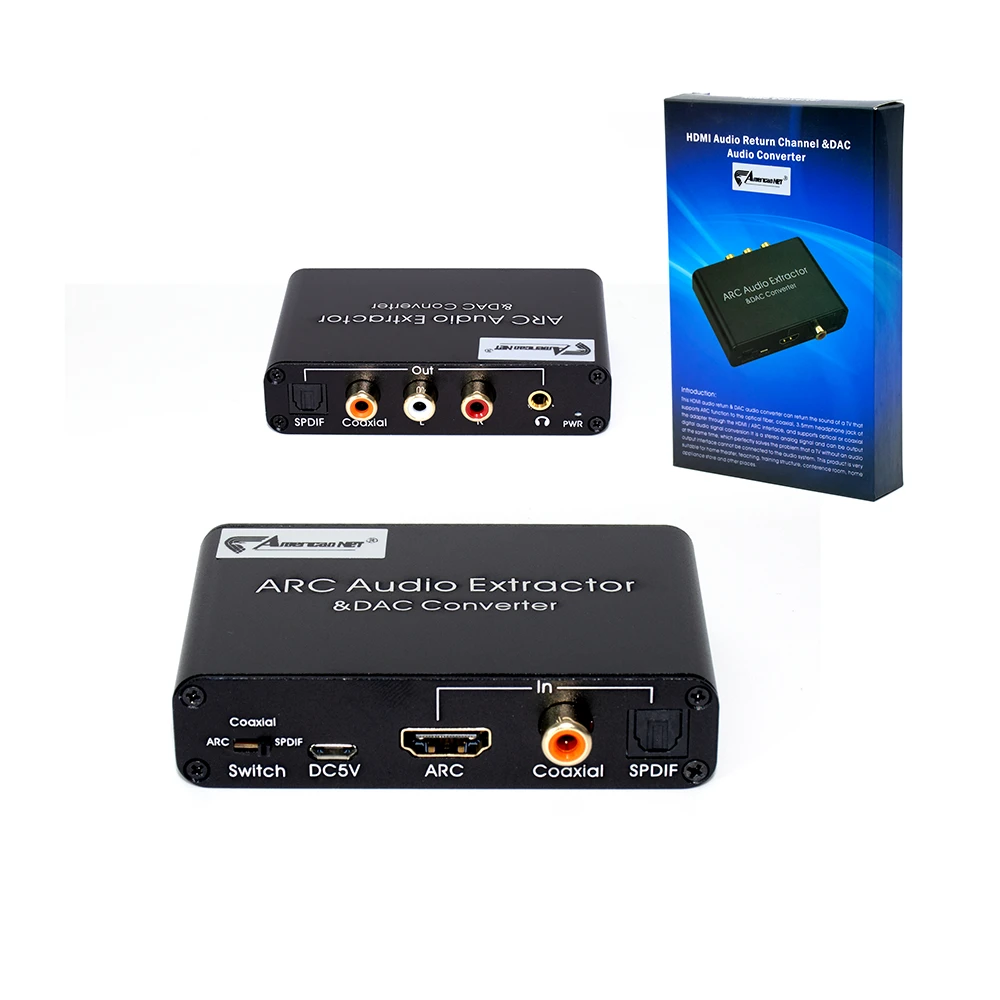 Extractor de Audio HDMI ARC Optico Coaxial GP-178TRCA