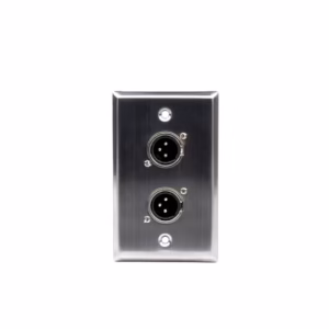 FacePlate Canon XLR Macho x 2 Puertos Finder TM-1403 Placa de Pared de 2  Puertos de Audio Canon XLR Macho - Finder TM-1403