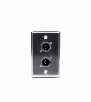 FacePlate Canon XLR Macho x 2 Puertos Finder TM-1403 Placa de Pared de 2  Puertos de Audio Canon XLR Macho - Finder TM-1403