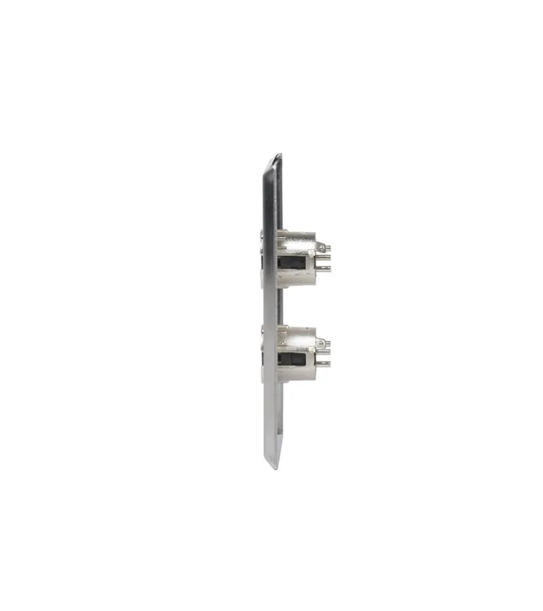 FacePlate Canon XLR Macho x 2 Puertos Finder TM-1403 Placa de Pared de 2  Puertos de Audio Canon XLR Macho - Finder TM-1403