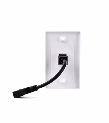 FacePlate HDMI Con Cable de 20cm | Wallplated HDMI con Cable | Placa de Pared HDMI de 20cm | Lancom WP-HD01C