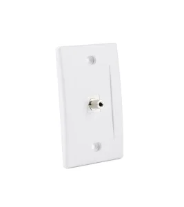 FacePlate Mini Plug Stereo Audio Jack de 3.5mm Hembra Finder WP-0303 Placa de Pared con conector Jack de Audio de 3.5mm estéreo Hembra/Hembra - Finder WP-0303