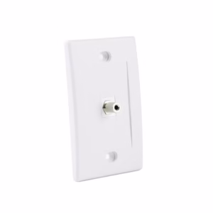 FacePlate Mini Plug Stereo Audio Jack de 3.5mm Hembra Finder WP-0303 Placa de Pared con conector Jack de Audio de 3.5mm estéreo Hembra/Hembra - Finder WP-0303