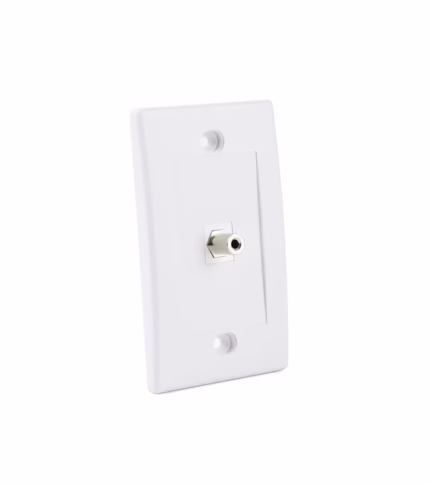 FacePlate Mini Plug Stereo Audio Jack de mm Hembra Finder WP  Placa de Pared con conector Jack de Audio de mm estéreo HembraHembra   Finder WP 