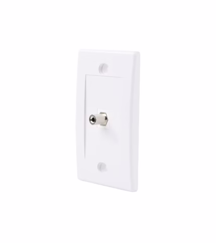 FacePlate Mini Plug Stereo Audio Jack de 3.5mm Hembra Finder WP-0303 Placa de Pared con conector Jack de Audio de 3.5mm estéreo Hembra/Hembra - Finder WP-0303