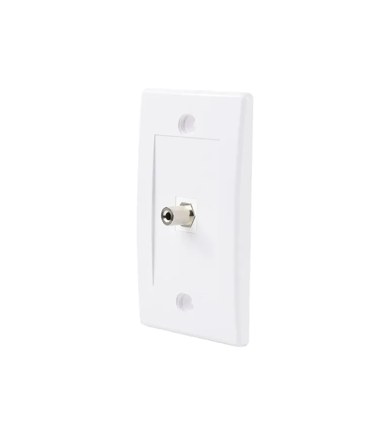 FacePlate Mini Plug Stereo Audio Jack de 3.5mm Hembra Finder WP-0303 Placa de Pared con conector Jack de Audio de 3.5mm estéreo Hembra/Hembra - Finder WP-0303
