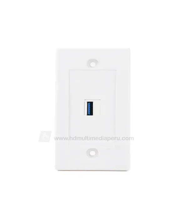FacePlate USB 3 - Wallplate USB o Placa de Pared con Conector USB 3.0 marca Lancom WP-US01