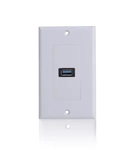 FacePlate USB 3 HFM ZZ-YKZ-UB30 - Placa de Pared USB3_ FacePlate USB 3.0 de 1 Puerto Hembra - High Full MAX ZZ-YKZ-UB30