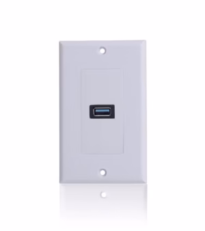 FacePlate USB 3 HFM ZZ-YKZ-UB30 - Placa de Pared USB3_ FacePlate USB 3.0 de 1 Puerto Hembra - High Full MAX ZZ-YKZ-UB30