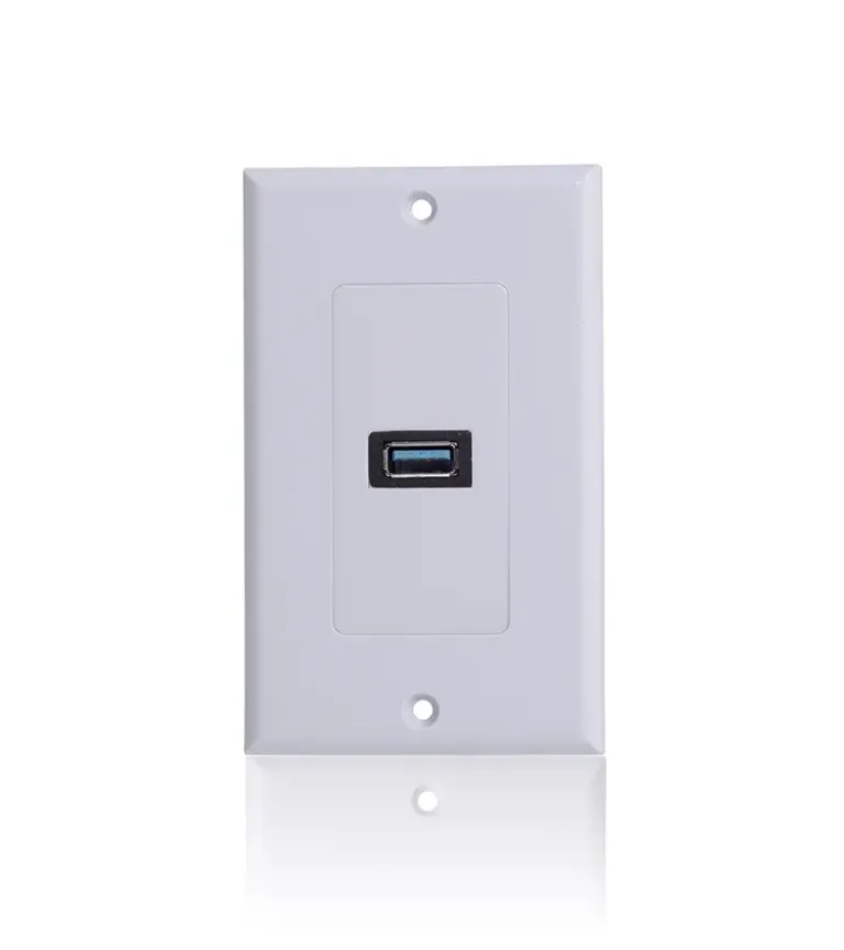 FacePlate USB 3 HFM ZZ-YKZ-UB30 - Placa de Pared USB3_ FacePlate USB 3.0 de 1 Puerto Hembra - High Full MAX ZZ-YKZ-UB30