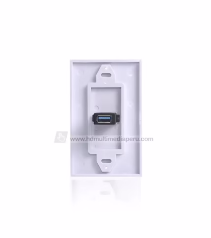 FacePlate USB 3 HFM ZZ-YKZ-UB30 - Placa de Pared USB3_ FacePlate USB 3.0 de 1 Puerto Hembra - High Full MAX ZZ-YKZ-UB30