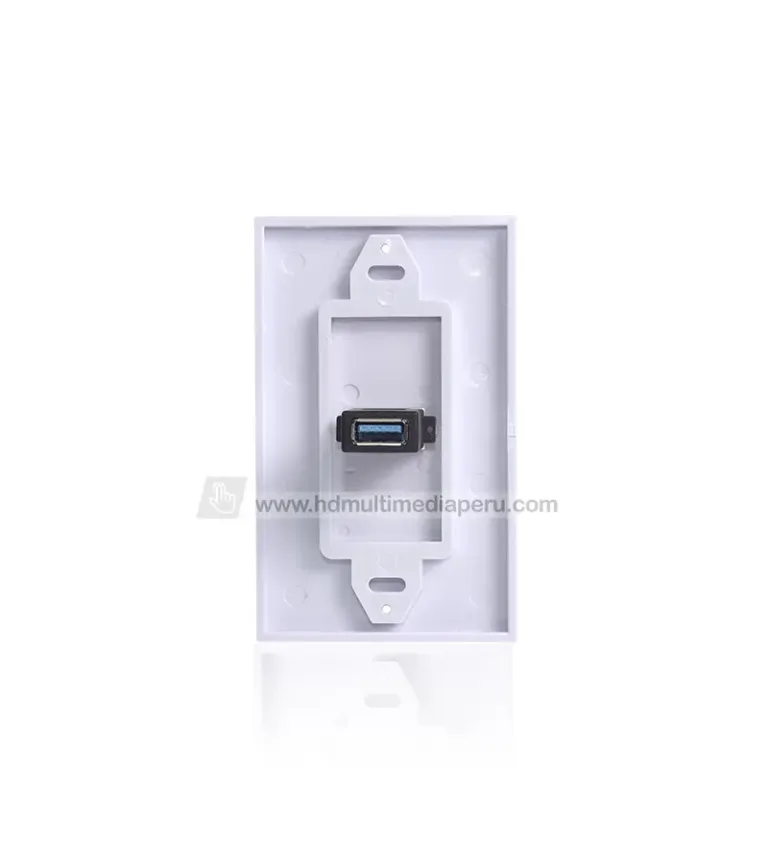 FacePlate USB 3 HFM ZZ-YKZ-UB30 - Placa de Pared USB3_ FacePlate USB 3.0 de 1 Puerto Hembra - High Full MAX ZZ-YKZ-UB30