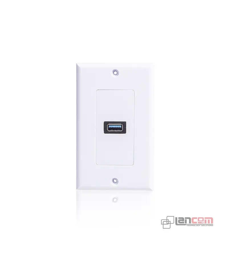 FacePlate USB 3.0 - Lancom ZZ-YKZ-UB3.0_Wallplate de Datos o Placa de Pared con Puerto USB 3.0