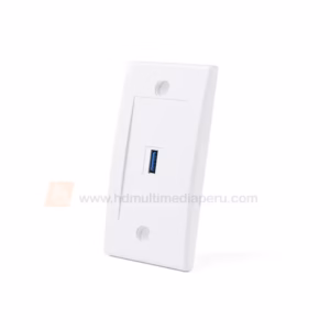 FacePlate USB3 Tipo Codo - Wallplated USB3 en L - Placa de Pared con Codo USB 3.0 marca Lancom WP-US01L
