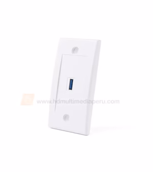 FacePlate USB3 Tipo Codo - Wallplated USB3 en L - Placa de Pared con Codo USB 3.0 marca Lancom WP-US01L
