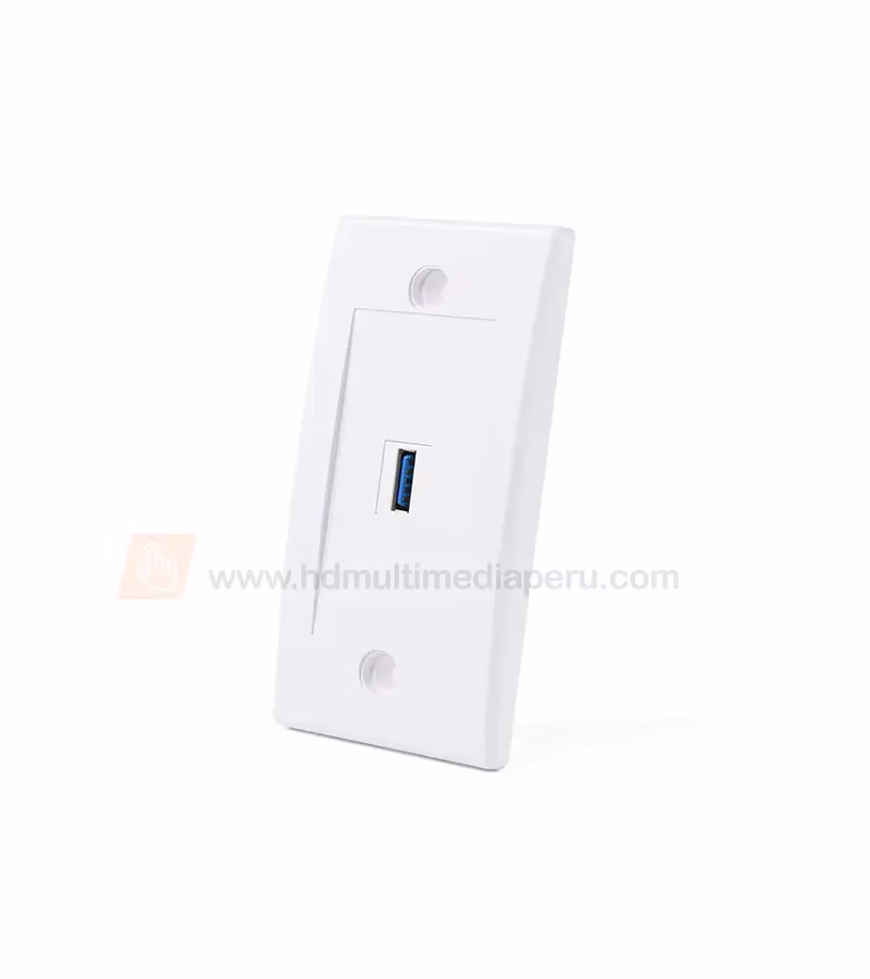 FacePlate USB Tipo Codo   Wallplated USB en L   Placa de Pared con Codo USB  marca Lancom WP USL