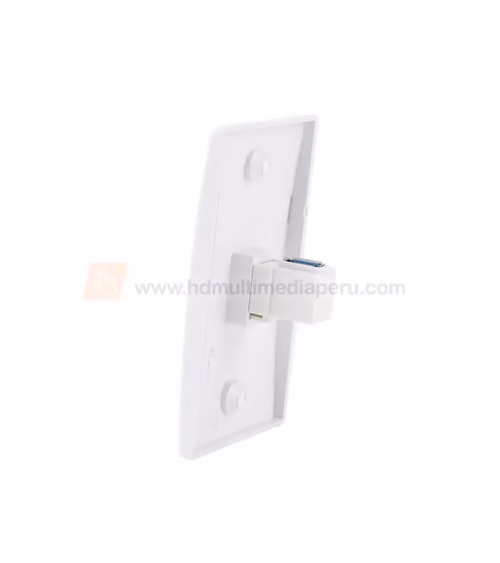 FacePlate USB Tipo Codo   Wallplated USB en L   Placa de Pared con Codo USB  marca Lancom WP USL