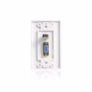 WallPlate VGA y Audio, Placa de Pared con Conector VGA Hembra y Audio MiniJack 3.5mm
