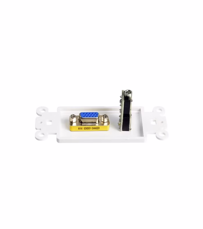WallPlate VGA y Audio Placa de Pared con Conector VGA Hembra y Audio MiniJack mm
