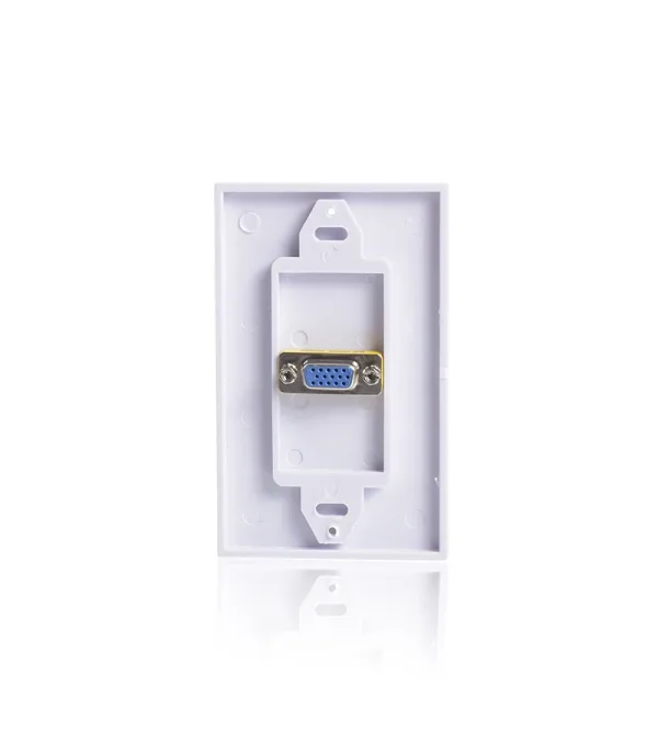 WallPlate VGA Hembra DB15 Pin, Placa de Pared con Conector VGA Hembra