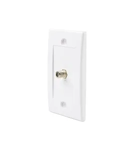 FacePlate con conector Coaxial RG6 Finder WP-0301 Placa de Pared con Empalme Coaxial RG6 - Finder WP-0301