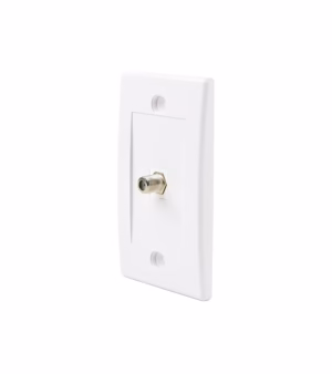 FacePlate con conector Coaxial RG6 Finder WP-0301 Placa de Pared con Empalme Coaxial RG6 - Finder WP-0301