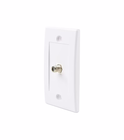 FacePlate con conector Coaxial RG6 Finder WP-0301 Placa de Pared con Empalme Coaxial RG6 - Finder WP-0301