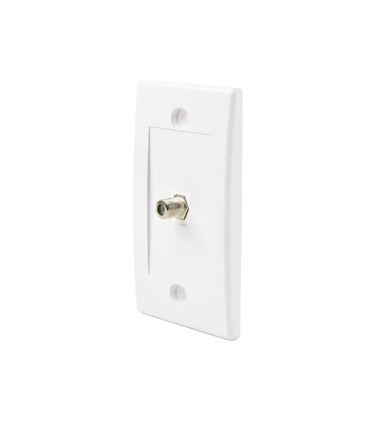 FacePlate con conector Coaxial RG6 Finder WP-0301 Placa de Pared con Empalme Coaxial RG6 - Finder WP-0301