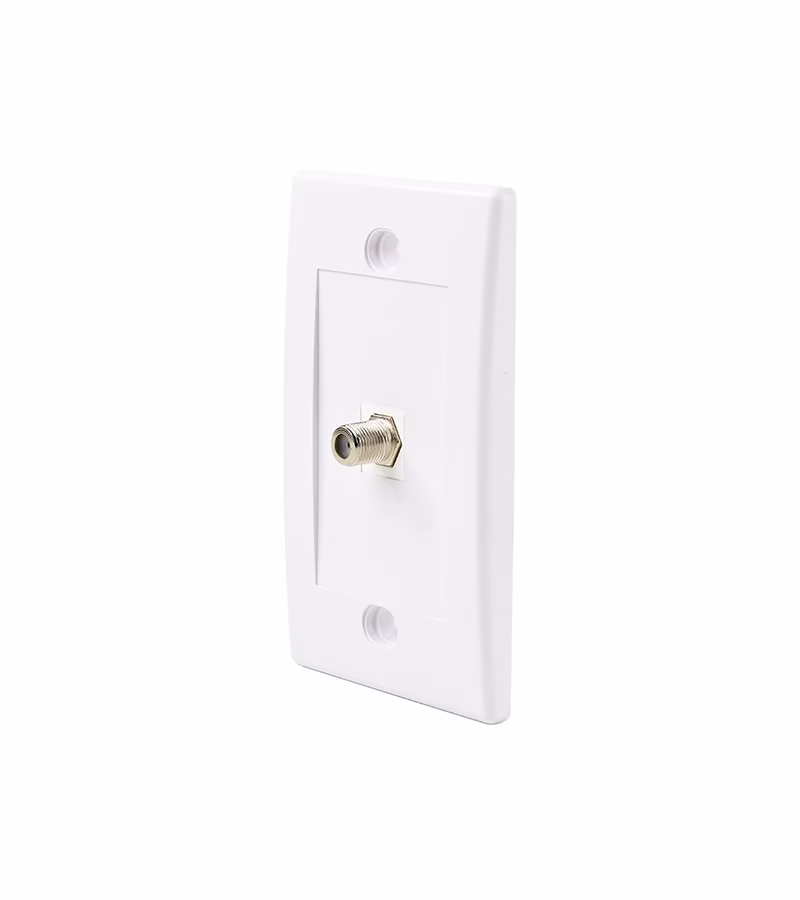 FacePlate con conector Coaxial RG Finder WP  Placa de Pared con Empalme Coaxial RG   Finder WP 
