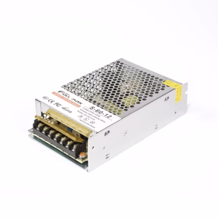 Fuente Switching 12V 5A DC High Full Max HFM12060 | S-60-12 Fuente Centralizada tipo Switching de 12V 5A | S-60-12, Fuente de alimentación conmutada regulada S-60-12 DC 12V 5A (100 ~ 240V)