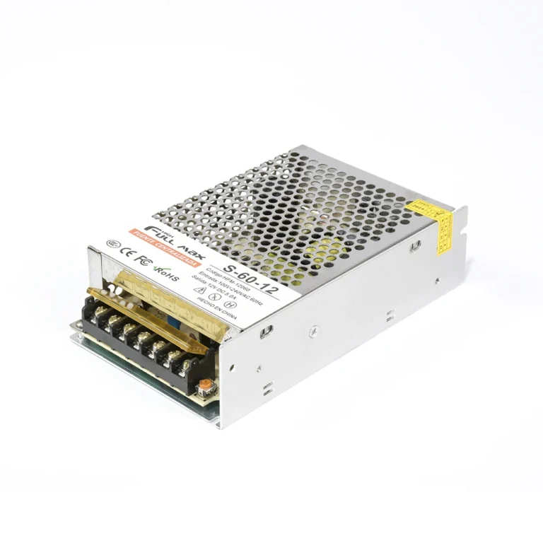 Fuente Switching 12V 5A DC High Full Max HFM12060 | S-60-12 Fuente Centralizada tipo Switching de 12V 5A | S-60-12, Fuente de alimentación conmutada regulada S-60-12 DC 12V 5A (100 ~ 240V)