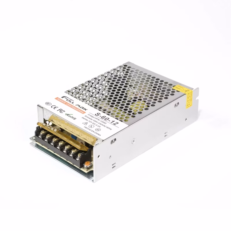 Fuente Switching de 12VDC 5A High Full Max HFM12060 S-60-12____01 Fuente Switching 12V 5A DC High Full Max HFM12060 | S-60-12 Fuente Centralizada tipo Switching de 12V 5A | S-60-12, Fuente de alimentación conmutada regulada S-60-12 DC 12V 5A (100 ~ 240V)