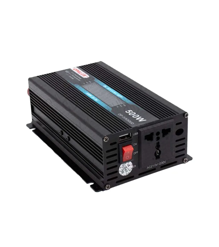 Inversor de Corriente para Auto de 500W Opalux OP-IVK500D, Inversor de 12v a 220V, Power Inversor 12v a 220V