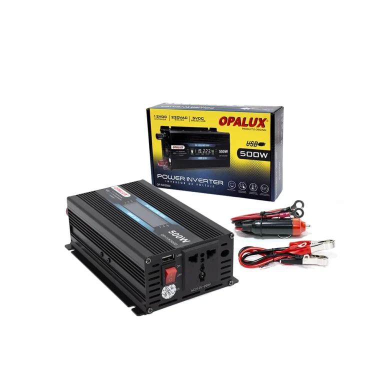 Inversor de 12v a 220V AC para Auto 500W OPALUX OP-IVK500D Inversor de Corriente para Auto de 500W Opalux OP-IVK500D, Inversor de 12v a 220V, Power Inversor 12v a 220V